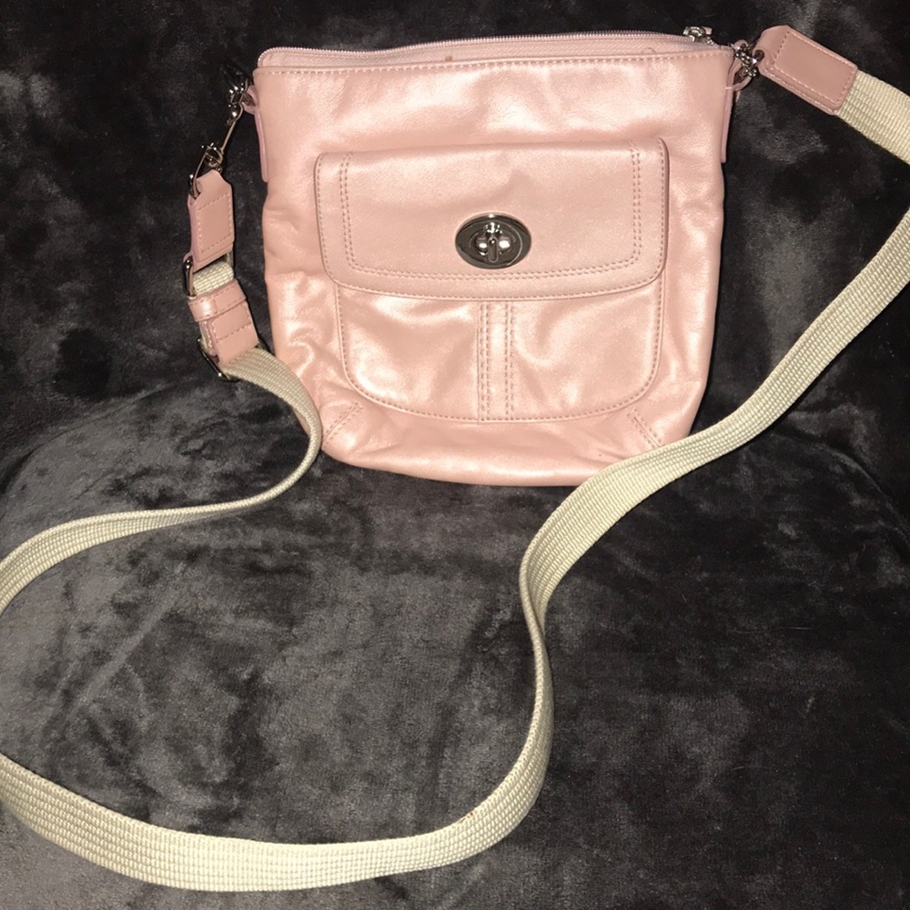 Coach pink crossbody bag